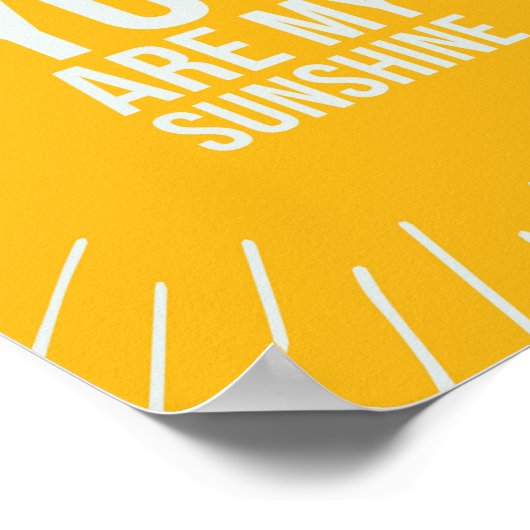 Du bist mein Sonnenschein Poster (Ecke)