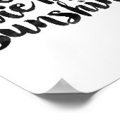 Du bist mein Sonnenschein Poster (Ecke)