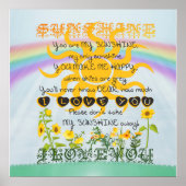 Du bist mein Sonnenschein Poster (Vorne)
