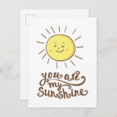 Du bist mein Sonnenschein Postkarte (Vorne/Hinten)