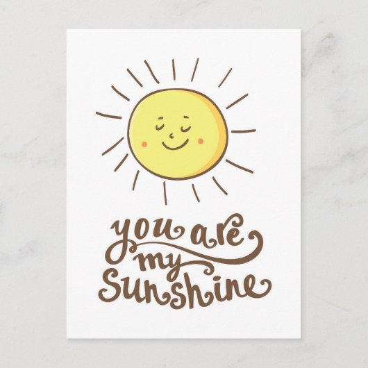 Du bist mein Sonnenschein Postkarte (Vorderseite)