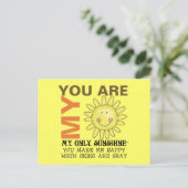 Du bist mein Sonnenschein Postkarte (Stehend Vorderseite)