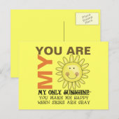 Du bist mein Sonnenschein Postkarte (Vorne/Hinten)