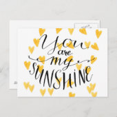 Du bist mein Sonnenschein Postkarte (Vorne/Hinten)