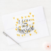 Du bist mein Sonnenschein Quadratischer Aufkleber (Umschlag)