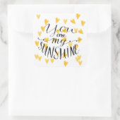 Du bist mein Sonnenschein Quadratischer Aufkleber (Tasche)