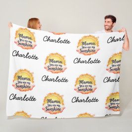 Du bist mein Sonnenschein | Rechtliche Geschenke f Fleecedecke