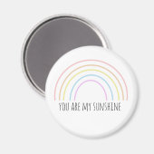 Du bist mein Sonnenschein Regenbogen Magnet (Vorderseite/Rückseite)