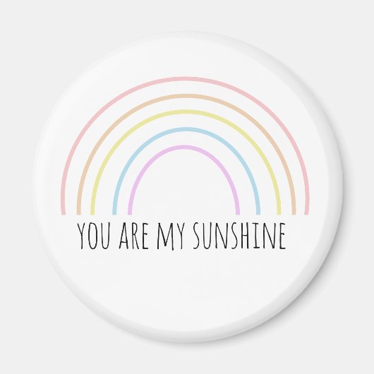 Du bist mein Sonnenschein Regenbogen Magnet (Vorne)