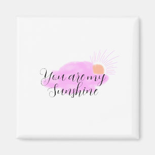 du bist mein Sonnenschein rosa lila Sonnenstrahlen Magnet