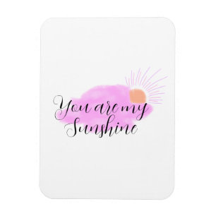 du bist mein Sonnenschein rosa lila Sonnenstrahlen Magnet
