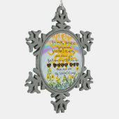 Du bist mein Sonnenschein Schneeflocken Zinn-Ornament (Links)