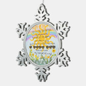 Du bist mein Sonnenschein Schneeflocken Zinn-Ornament (Rechts)