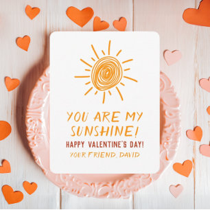 Du bist mein Sonnenschein Sonnenzeichnung Valentin Feiertagskarte