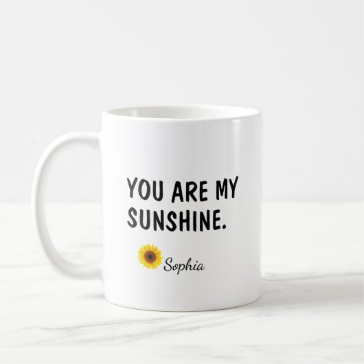 Du bist mein Sonnenschein Tochtergeschenk Kaffeetasse (Links)