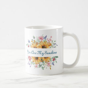 Du bist mein Sonnenschein und Sonnenblumen-Zitat Kaffeetasse