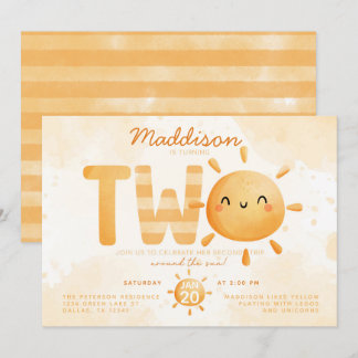 Du bist mein Sonnenschein und verwandelst zwei 2.  Einladung