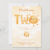 Du bist mein Sonnenschein und verwandelst zwei 2. Einladung (Vorderseite)