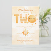 Du bist mein Sonnenschein und verwandelst zwei 2.  Einladung (Stehend Vorderseite)