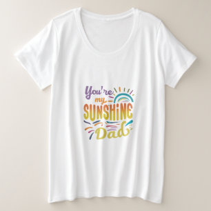 Du bist mein Sonnenschein-Vater Große Größe T-Shirt