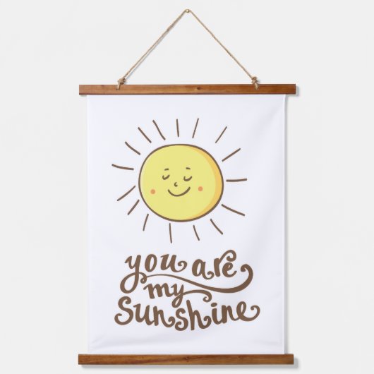 Du bist mein Sonnenschein Wandteppich Mit Holzrahmen (Vorderseite)