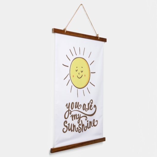 Du bist mein Sonnenschein Wandteppich Mit Holzrahmen (Gewinkelt)