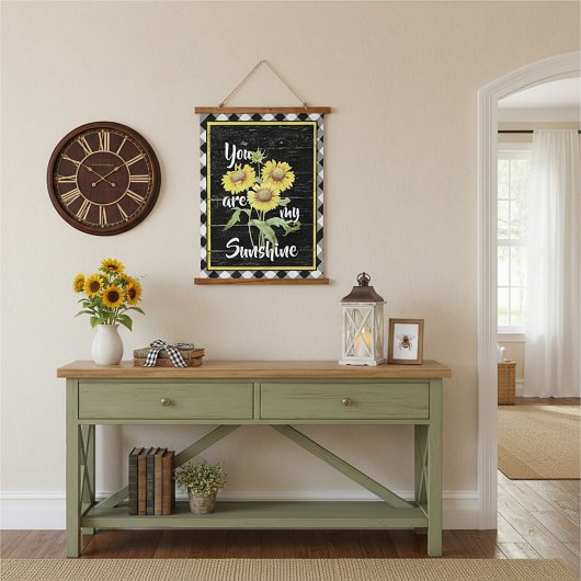 Du bist mein Sonnenschein Wandteppich Mit Holzrahmen