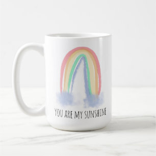 Du bist mein Sonnenschein Wasserfarbe gemalter Reg Kaffeetasse