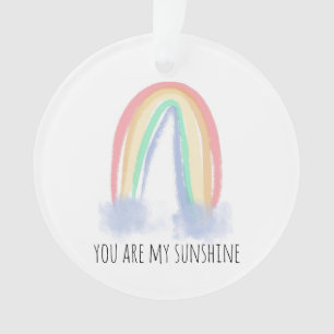 Du bist mein Sonnenschein Wasserfarbe gemalter Reg Ornament