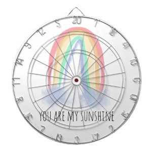 Du bist mein Sonnenschein-Wasserfarben regenbogen Dartscheibe