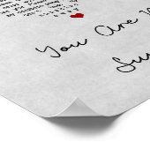 Du bist mein sonnenschimmerndes graues Herz Song L Poster (Ecke)