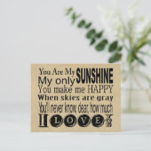 Du bist mein Sonnenschutzkleid und meine Geschenke Postkarte (Stehend Vorderseite)