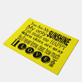 Du bist mein Sonnenschutzmittel Fußmatte (Schrägansicht)