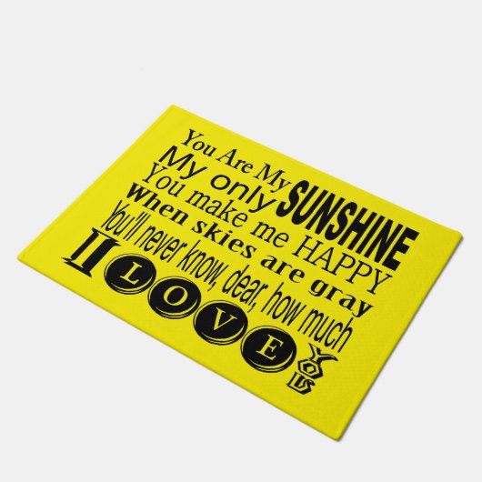 Du bist mein Sonnenschutzmittel Fußmatte (Schrägansicht)