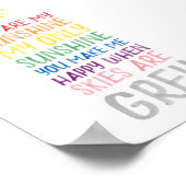 Du bist mein Sonnenschutzposter Poster (Ecke)