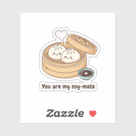 Du bist mein Soy-Mate Süße Dim Sum Valentinstag-Au Aufkleber