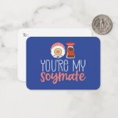 Du bist mein Soymate Funny Pun Niedlich Valentinst Mitteilungskarte (Vorderseite/Rückseite Beispiel)