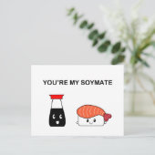 Du bist mein Soymate Suziethesushi Postkarte (Stehend Vorderseite)