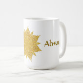 Du bist mein Stern, immer goldweiß Kaffeetasse (VorderseiteRechts)