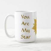 Du bist mein Stern, immer goldweiß Kaffeetasse (Links)