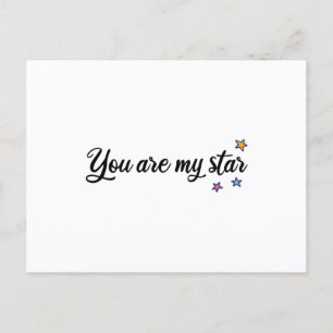 Du bist mein Stern Postkarte