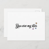 Du bist mein Stern Postkarte (Vorne/Hinten)