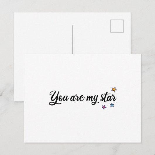Du bist mein Stern Postkarte (Vorne/Hinten)