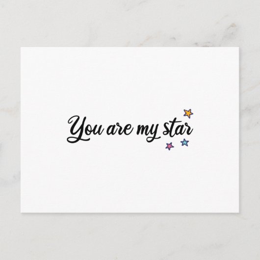 Du bist mein Stern Postkarte (Vorderseite)