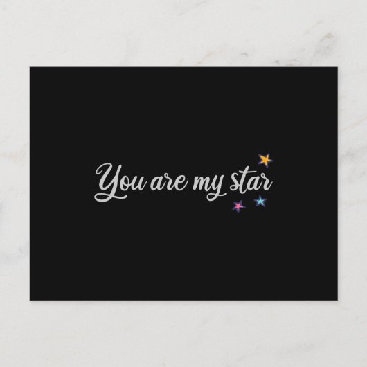 Du bist mein Stern Postkarte (Vorderseite)