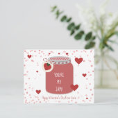 Du bist mein Strawberry-Valentinstag-Foto Postkarte (Stehend Vorderseite)