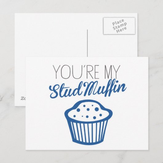 Du bist mein Stud Muffin Postkarte (Vorne/Hinten)