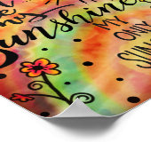 "Du bist mein. Sunshine" fröhlich Poster (Ecke)