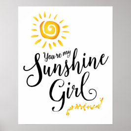 Du bist mein Sunshine Girl Art Poster