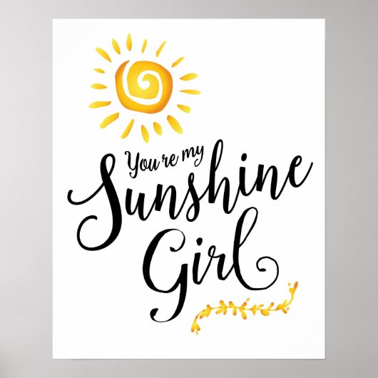 Du bist mein Sunshine Girl Art Poster (Vorne)